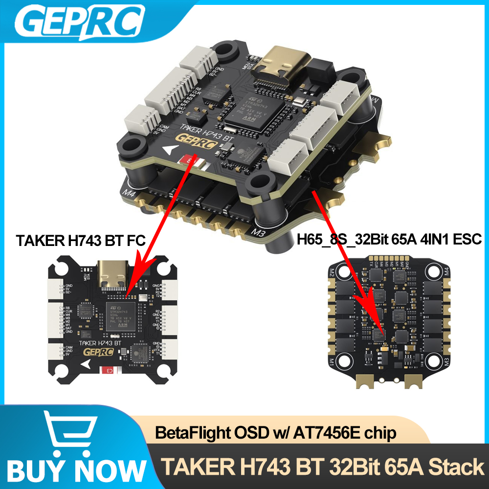 Drone Racing Flight Controller - GEPRC TAKER H743 BT 32비트 65A