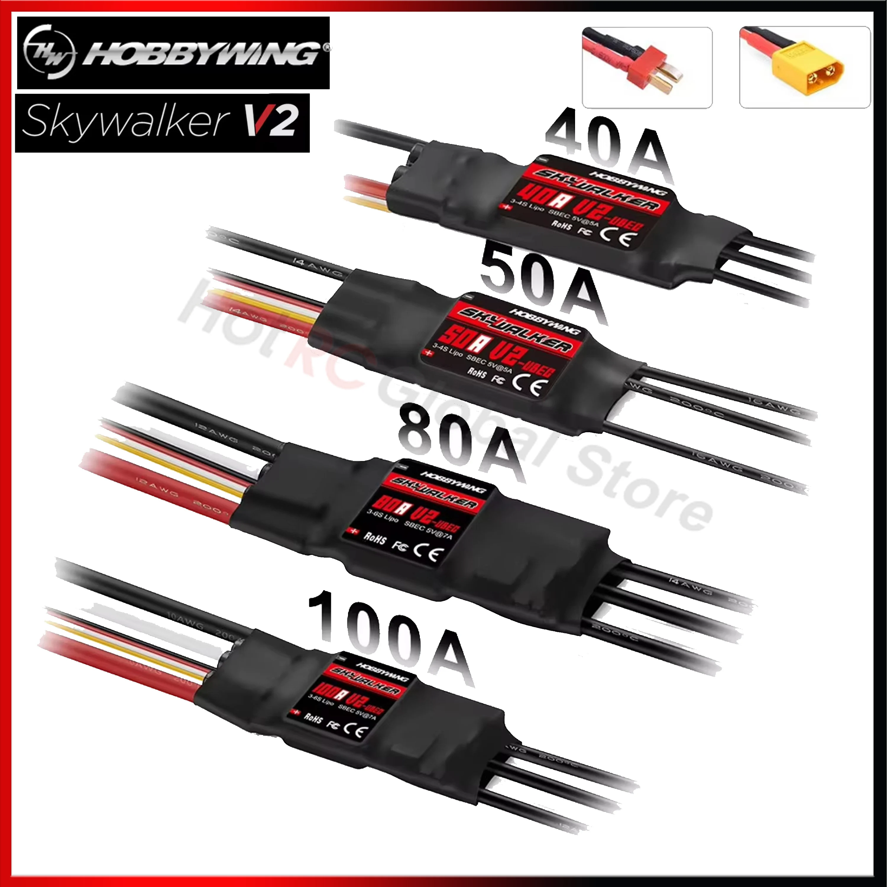 Drone Racing Motor - HOBBYWING 스카이워커 V2 시리즈 브러시리스 ESC
