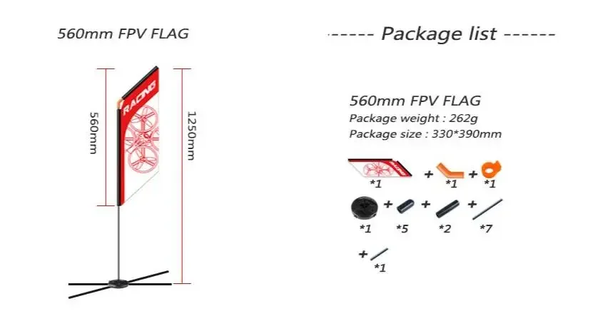 LDARC 500mm/765mm 레이싱 게이트, fpv - Drone Racing Flag 리뷰 및 가격